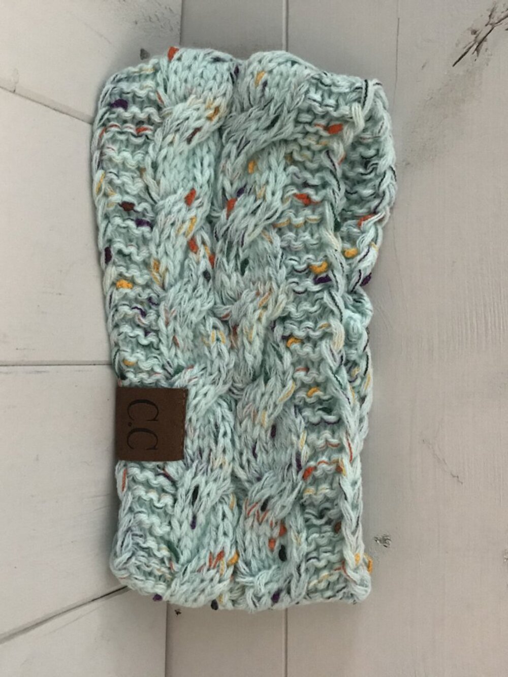 NEW Teal Headband Knit Crocheted